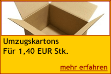 Umzugskartons für 1,40 EUR Stk.